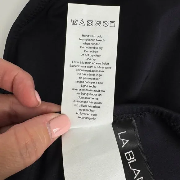 La Blanca NWOT Black Luxe Ultra High Waist Bikini Bottom Sz 14 Black Compression